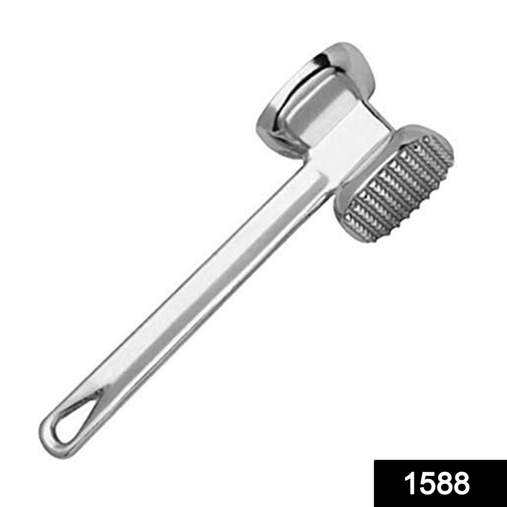 Professional two-sided beef meat tenderizer hammer, featuring coarse and fine surfaces.
