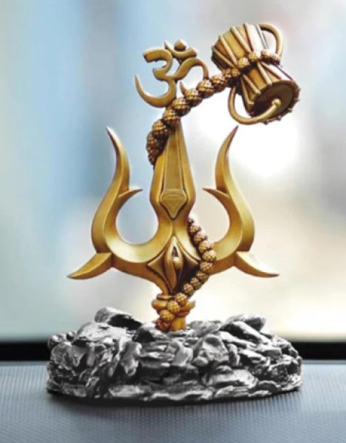 Lord Shiva idol with Trishul & Damru for car dashboard