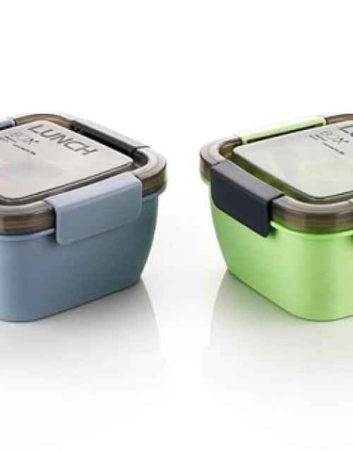 2-piece lunch box set for school, office, and travel