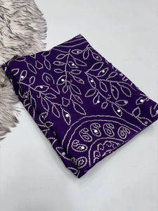 Luxe Ajrakh Satin Silk Saree - Original Mirror Work Festive Collection for Women