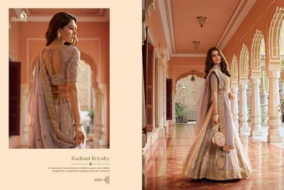Luxe Banarasi Silk Lehenga Choli with Heavy Zari Embroidery for Royal Weddings & Festive Wear