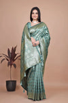 Luxe Banarasi Silk Saree - Heavy Zari Work Festive Wear