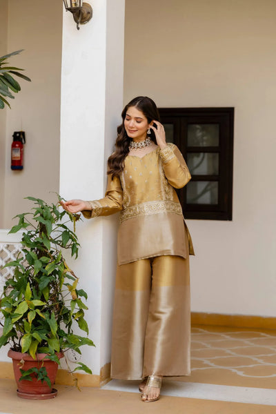 Luxe Banarasi Suit Set - Heavy Embroidery Festive Wear for Women