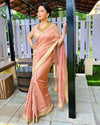 Exclusive Banarsi Crush Silk Saree with Handcrafted Sequin and Dori Embroidery for Festive Weddings