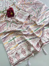 Luxe Bandhani Satin Silk Saree with Festive Mirror Work