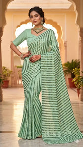 Luxe Bollywood Sequins Saree - Elegant Festive Glamour for Women