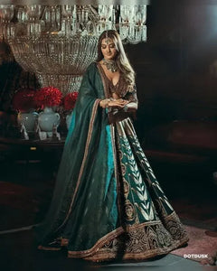 Luxe Bridal Lehenga with Heavy Sequins Embroidery for Women