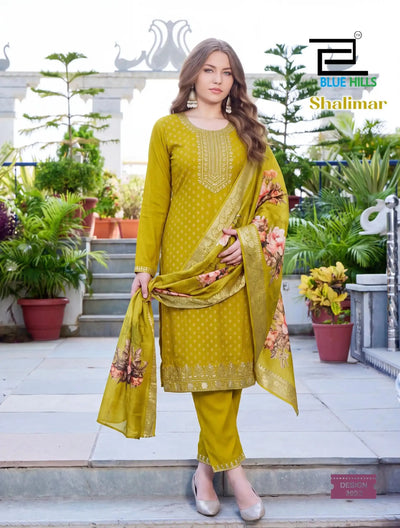 Luxe Chanderi Kurti Set with Dupatta - Festive Zari Suit