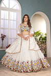 Luxe Chinon Silk Lehenga Choli - Intricate Embroidery for Weddings
