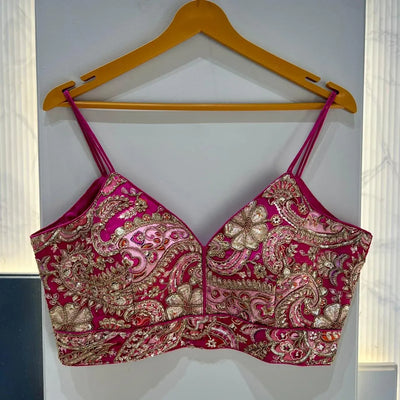 Luxe Crepe Silk Embroidered Blouse - Festive Wear for Women