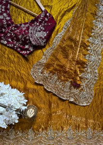 Luxe Designer Chiffon Saree with Heavy Embroidery Blouse - Elegant Festive Wear for Women