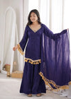 Luxe Designer Doremon Crush Palazzo Set - Festive Wear Ethnic Suit for Women