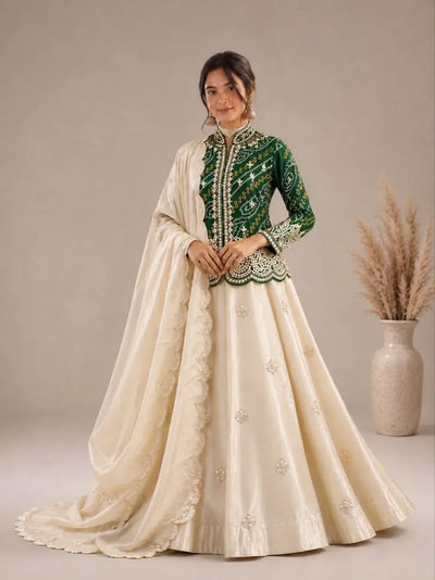 Luxe Designer Lehenga Choli with Jacket - Festive Wear for Women