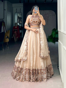 Luxe Designer Lehenga with Sequin Embroidery for Festive Women