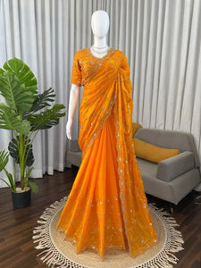 Luxe Designer Silk Saree - Elegant Wedding Wear for Women