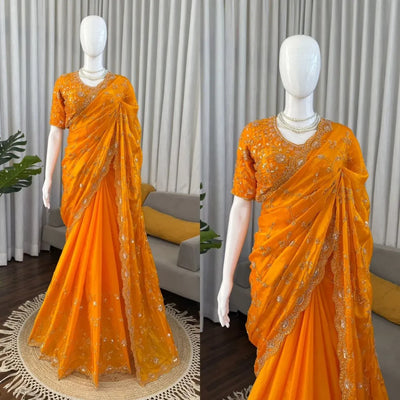 Luxe Designer Silk Saree - Elegant Wedding Wear for Women