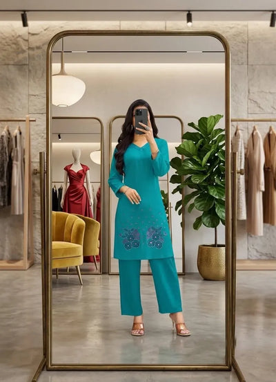 Luxe Embroidered Co-Ord Set for Women - Elegant Festive Wear