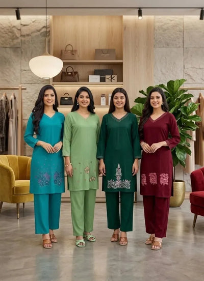 Luxe Embroidered Co-Ord Set for Women - Elegant Festive Wear
