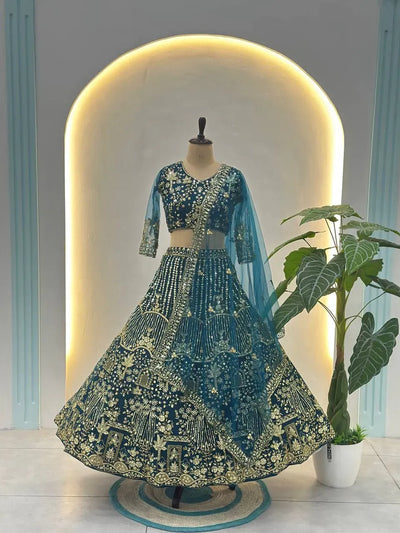 Luxe Embroidered Lehenga - Royal Festivity Wear for Women