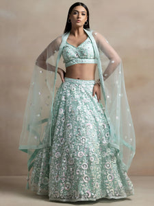 Luxe Embroidered Net Lehenga Choli - Festive Party Wear
