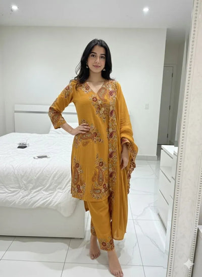 Luxe Embroidered Palazzo Set - Elegant Sequence Work Party Wear for Women