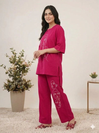 Luxe Embroidered Silk Co-Ord Set - Elegant Festive Wear