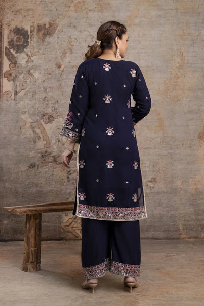 Luxe Embroidered Suit Set - Festive Wear for Women | Sizes S-XXL