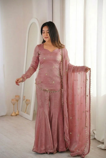 Luxe Fandy Silk Kurti Set - Designer Festive Wear with Dupatta | Sizes S-XXL