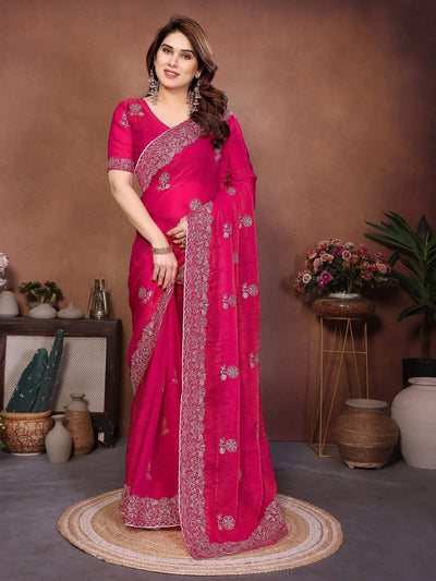 Luxe Fendy Chiffon Silk Saree - Elegant Wedding Wear for Women
