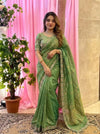 Luxe Fendy Satin Silk Saree with Heavy Embroidery for Weddings
