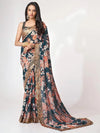 Luxe Floral Designer Saree - Premium Organza Saree for Wedding Season