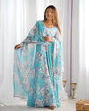 Luxe Fox Georgette Anarkali Gown - Floral Print Ready to Wear Full Set