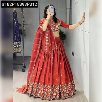 Luxe Fully Stitched Lehenga - Traditional Embroidery for Festive Occasions