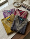 Luxe Gaji Silk Kurta Set - Elegant Festive Wear for Women
