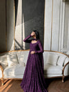 Luxe Georgette Anarkali Gown - Heavy Embroidery Party Wear for Women