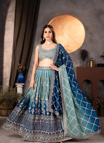 Luxe Georgette Lehenga Choli - Heavy Embroidery Festive Wear