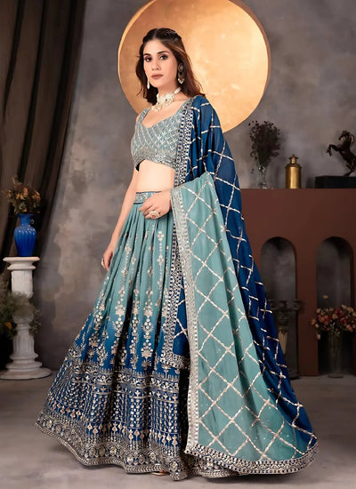 Luxe Georgette Lehenga Choli - Heavy Embroidery Festive Wear