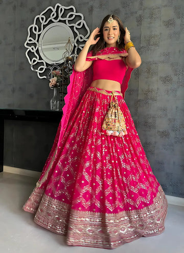 Luxe Georgette Lehenga Choli - Heavy Embroidery for Women