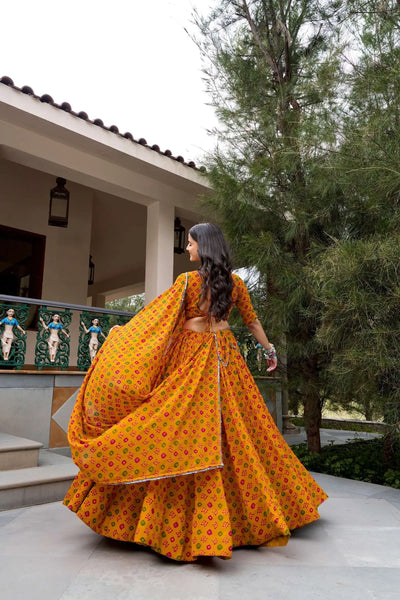 Luxe Georgette Lehenga Choli with 8-Meter Flair - Navratri Garba Special