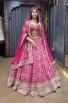 Luxe Georgette Lehenga - Heavy Sequins Embroidery & 4-Meter Flare for Bridal & Festive Wear