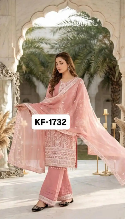 Luxe Georgette Salwar Suit with Heavy Sequence Embroidery - Festive Wear for Women