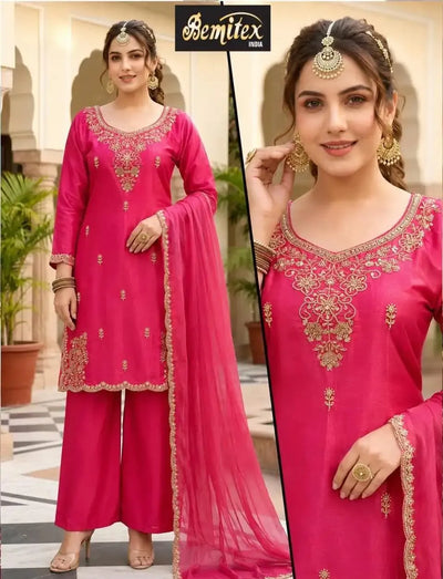Luxe Glass Roman Kurta Set - Festive Handwork for Women