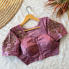 Luxe Handwork Pista Silk Blouse - Designer Embroidery for Festive & Party Wear