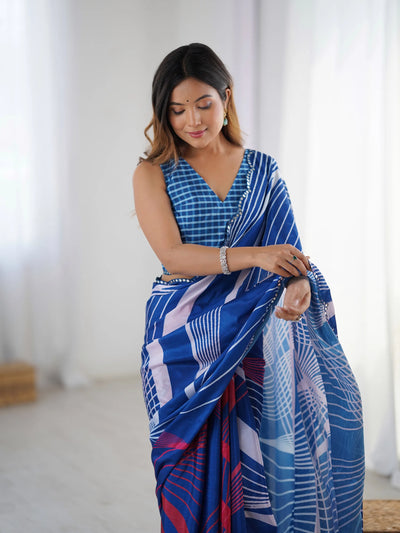 Luxe Heavy Chinnon Saree - Designer Festive Wear for Women