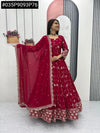 Luxe Heavy Embroidery Georgette Gown - Ready-to-Wear Festive Dress