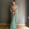 Luxe Heavy Work Net Saree - Designer Pearl Embroidery for Festive Wear