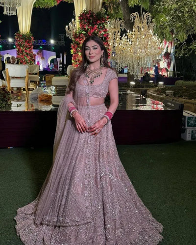 Luxe Lehenga for Women with Heavy Sequins - Elegant Wedding Wear