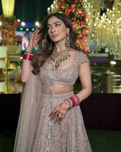 Luxe Lehenga for Women with Heavy Sequins - Elegant Wedding Wear