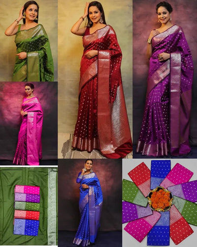 Luxe Lichi Silk Saree - Rich Pallu & Jacquard for Festive Wear