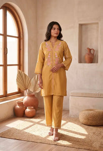 Luxe Modal Chanderi Kurti Set - Elegant Festive Wear for Women